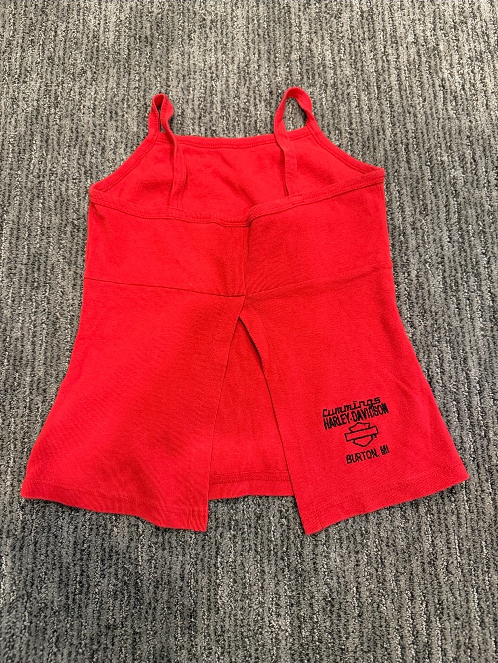 Harley-Davidson Girls' Bright Red Camisole with Logo - Picture 2 of 2